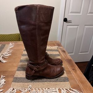 ANTHROPOLOGIE SCHULER AND SONS LEATHER RIDING BOOTS 6